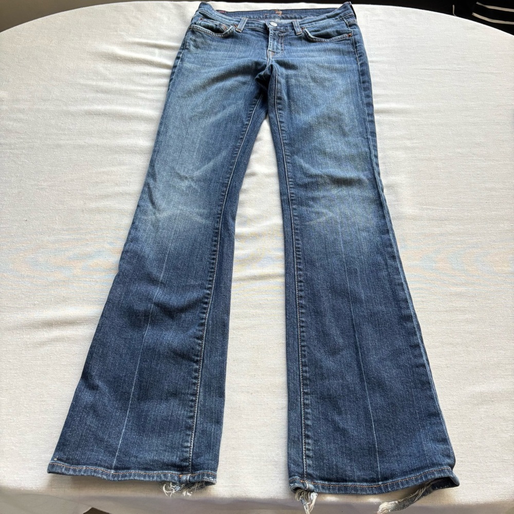 7 For All Mankind Low Rise Bootcut Jeans Medium Wash Size 26